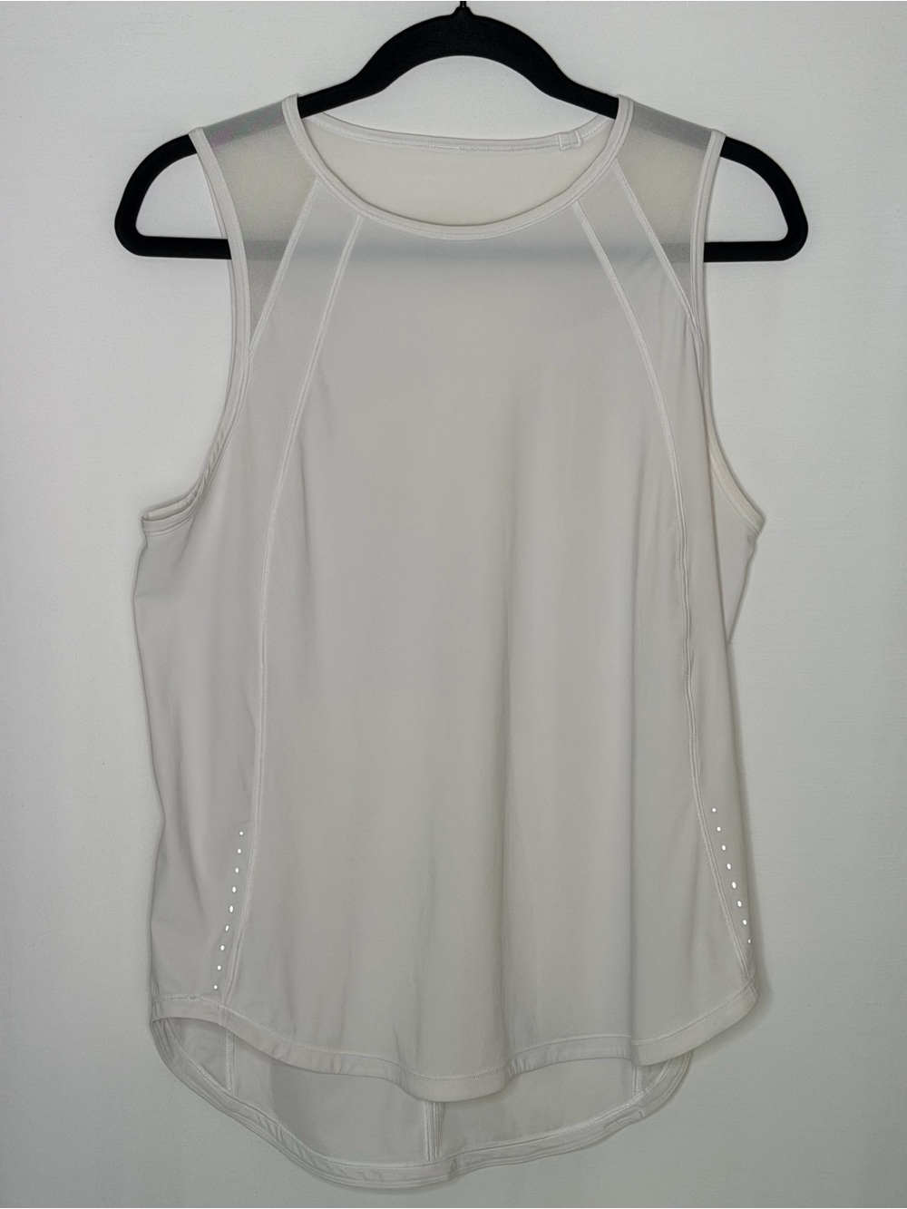 Lululemon White Mesh Yoke Run Tank Top - Picture 3 of 5